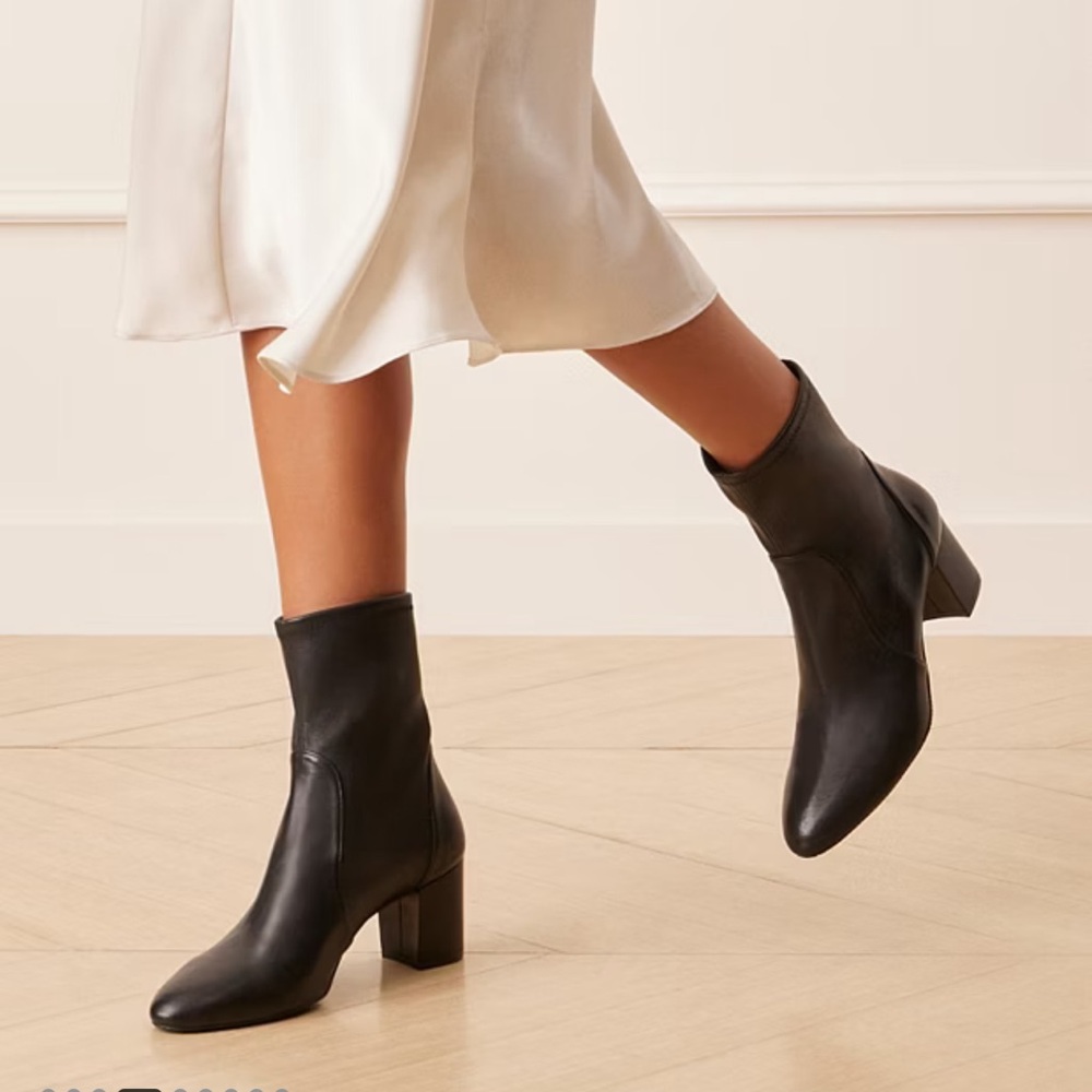 Stuart Weitzman Yuliana 60 Nappa Stretch Leather Black Ankle Boots‎ New 11